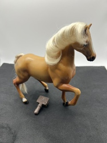 Tan horse figurine white - tan,